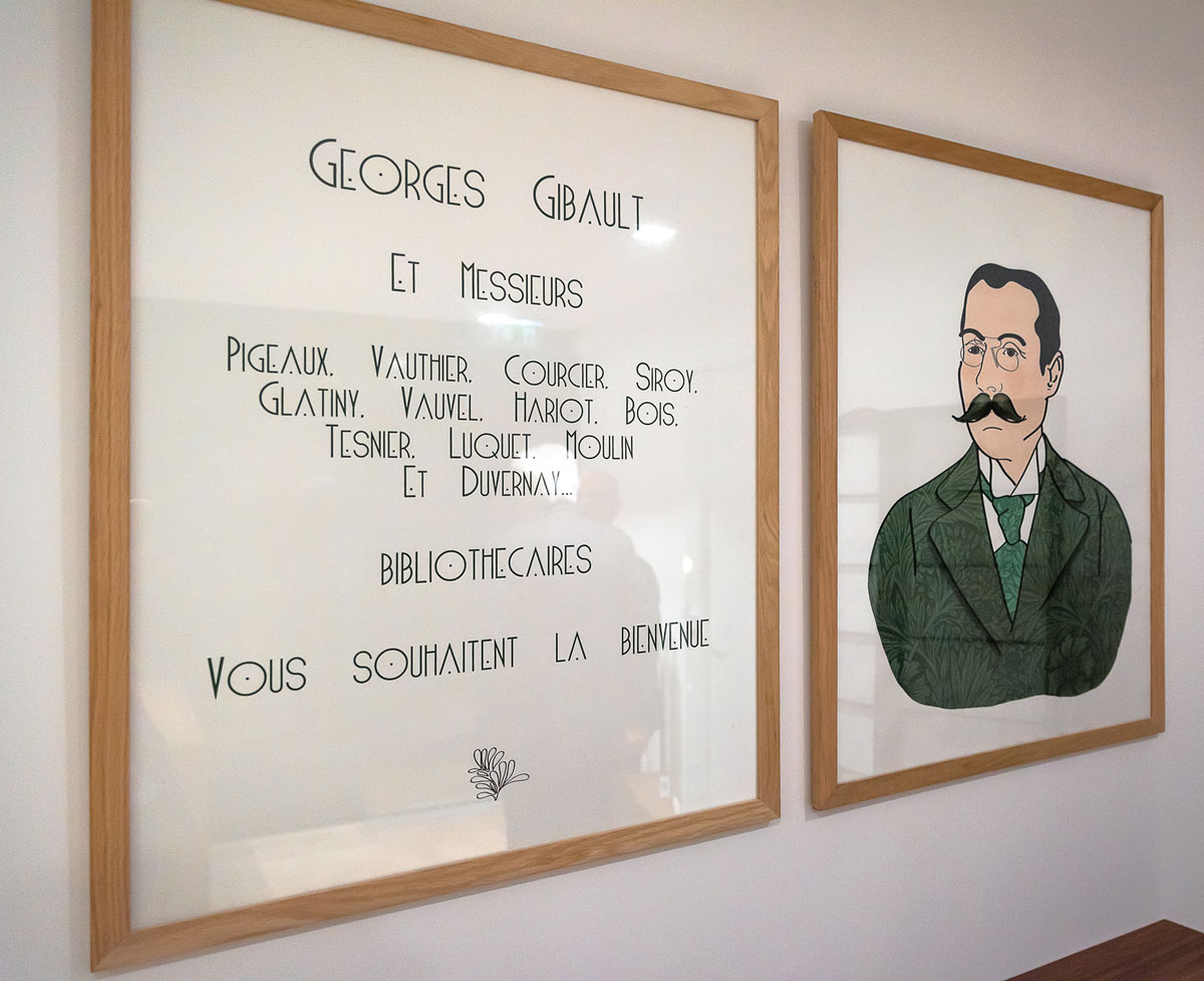 Portrait hommage à G. Gibault pour la nouvelle bibliothèque de la SNHF